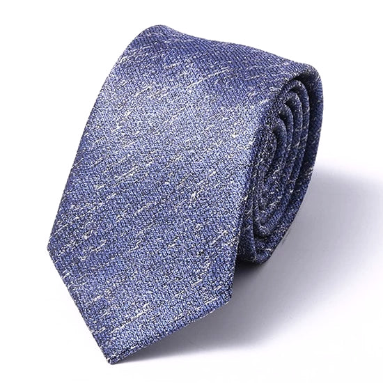 Classy Men Blue Worn Silk Skinny Tie - Classy Men Collection