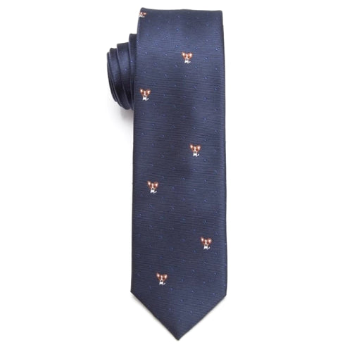 Classy Men Blue Chihuahua Skinny Tie - Classy Men Collection