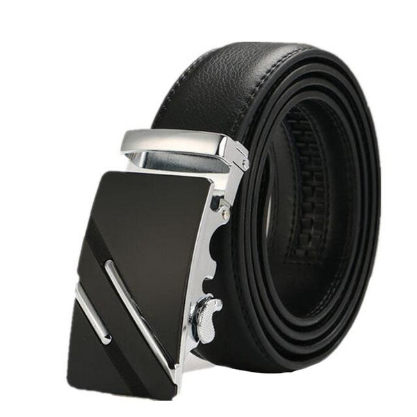 Black & Silver Leather Suit Belt For Men | CMC | Classy Men Collection