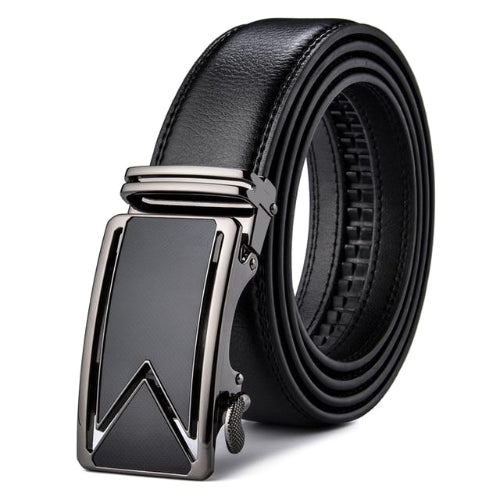 Men's Black Leather Dress Belt