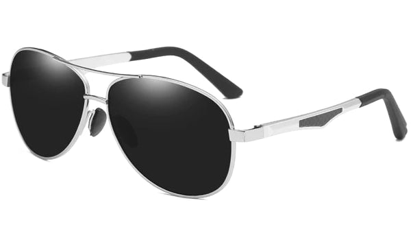 Men's Classic Aviator Sunglasses - Aluminum and Silicone Frame