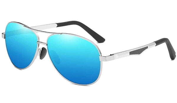 Classy Men Blue Polarized Pilot Sunglasses - Classy Men Collection