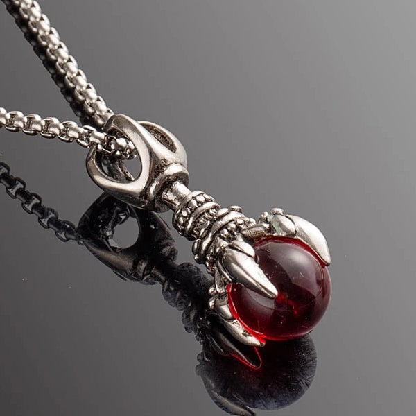 Classy Men Red Oracle Pendant Necklace