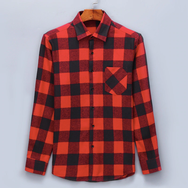 赤いチェック柄シャツ - 7 スタイル |レギュラーフィット |サイズ38～44