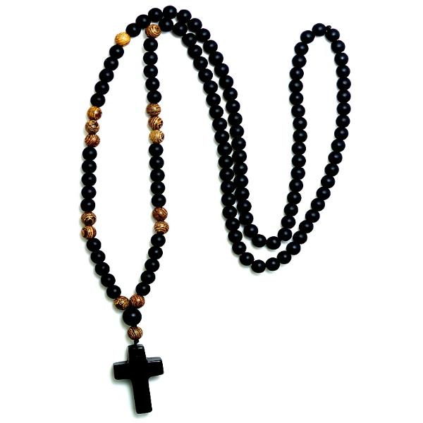 Rosary Cross Pendant Necklace | Men's Prayer Necklace | Classy Men ...