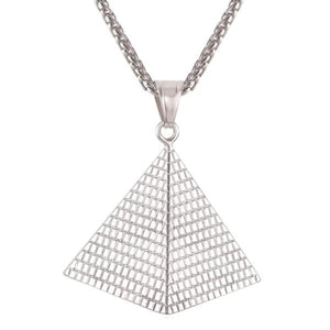 WithLoveSilver 925 Sterling Silver 3D Pyramid Pendant - Ancient Egyptian Jewelry With 4.5g Weight