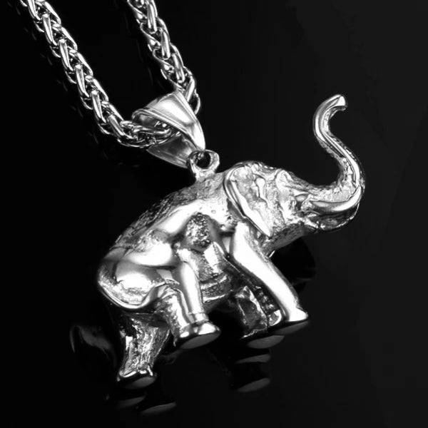 LeCalla 925 Sterling Silver Hypoallergenic Elephant Necklace