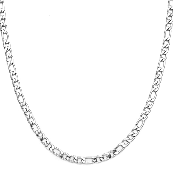 Classy Men 6mm Silver Figaro Chain Necklace