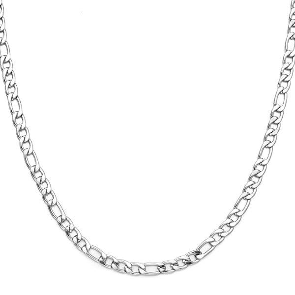 Classy Men 7mm Silver Figaro Chain Necklace