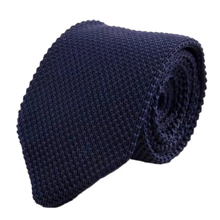 Classy Men Knitted Tie Navy - Classy Men Collection