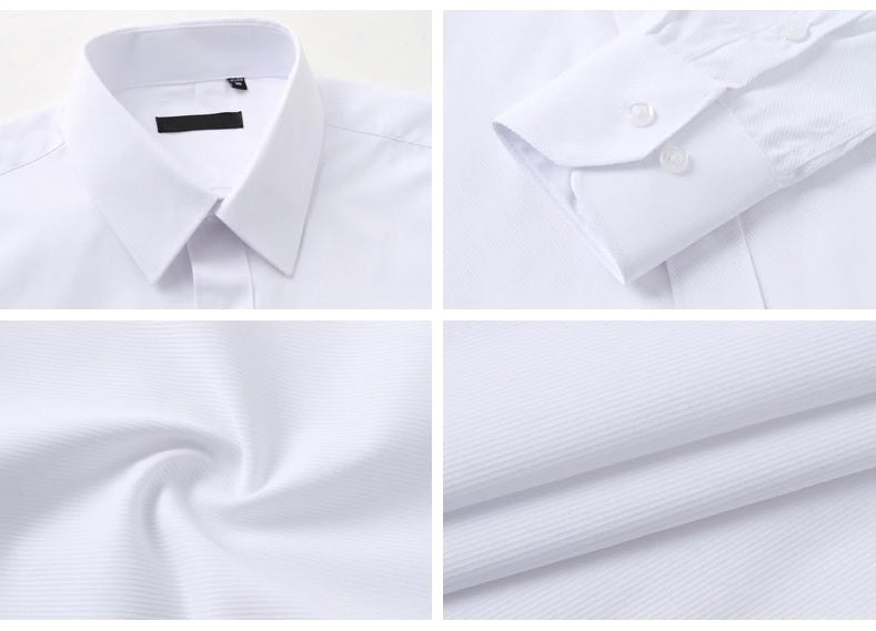 pocketless white dress shirts Men's White Pocketless, Short Sleeve Dress Shirt, Stain Repellent, Wrinkle Resistant