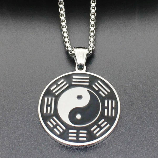 display of the eight Bagua trigrams on the yin yang necklace
